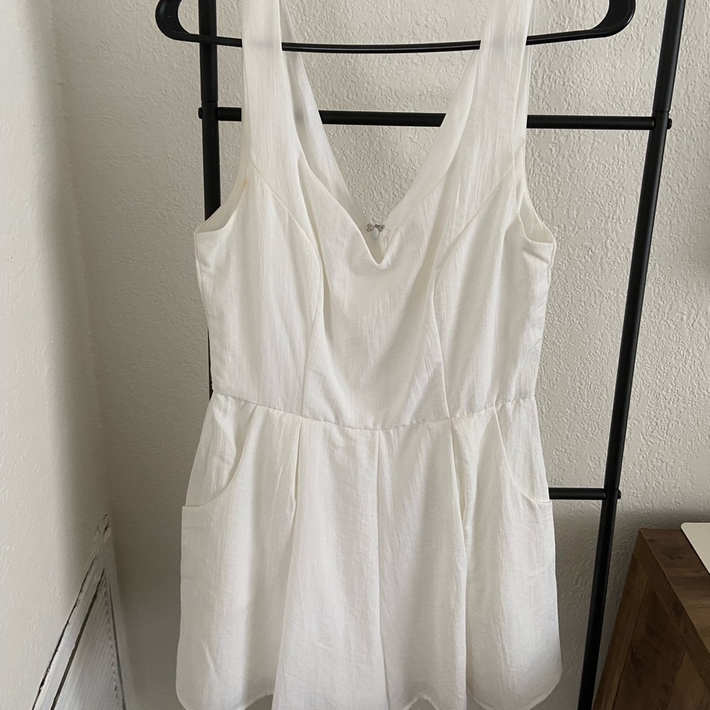 White linen romper